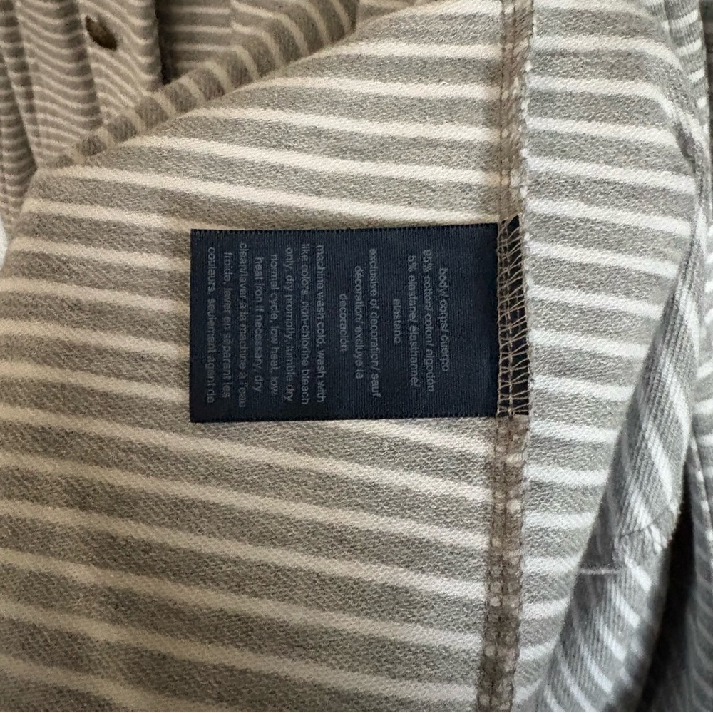 Tommy Hilfiger Women's Gray & White Striped Military Band Jacket Large - Picture 5 of 6